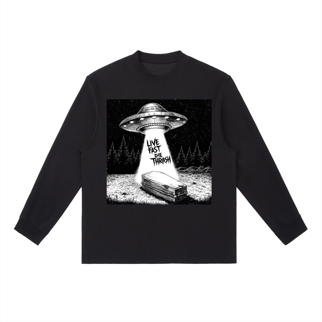 Live Fast Die Thrash Essential Crewneck Long-Sleeve T-Shirt