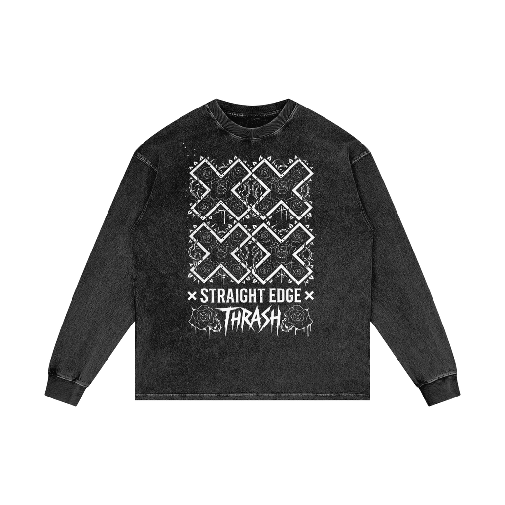 Acid Wash Oversize Long Sleeve T-Shirt