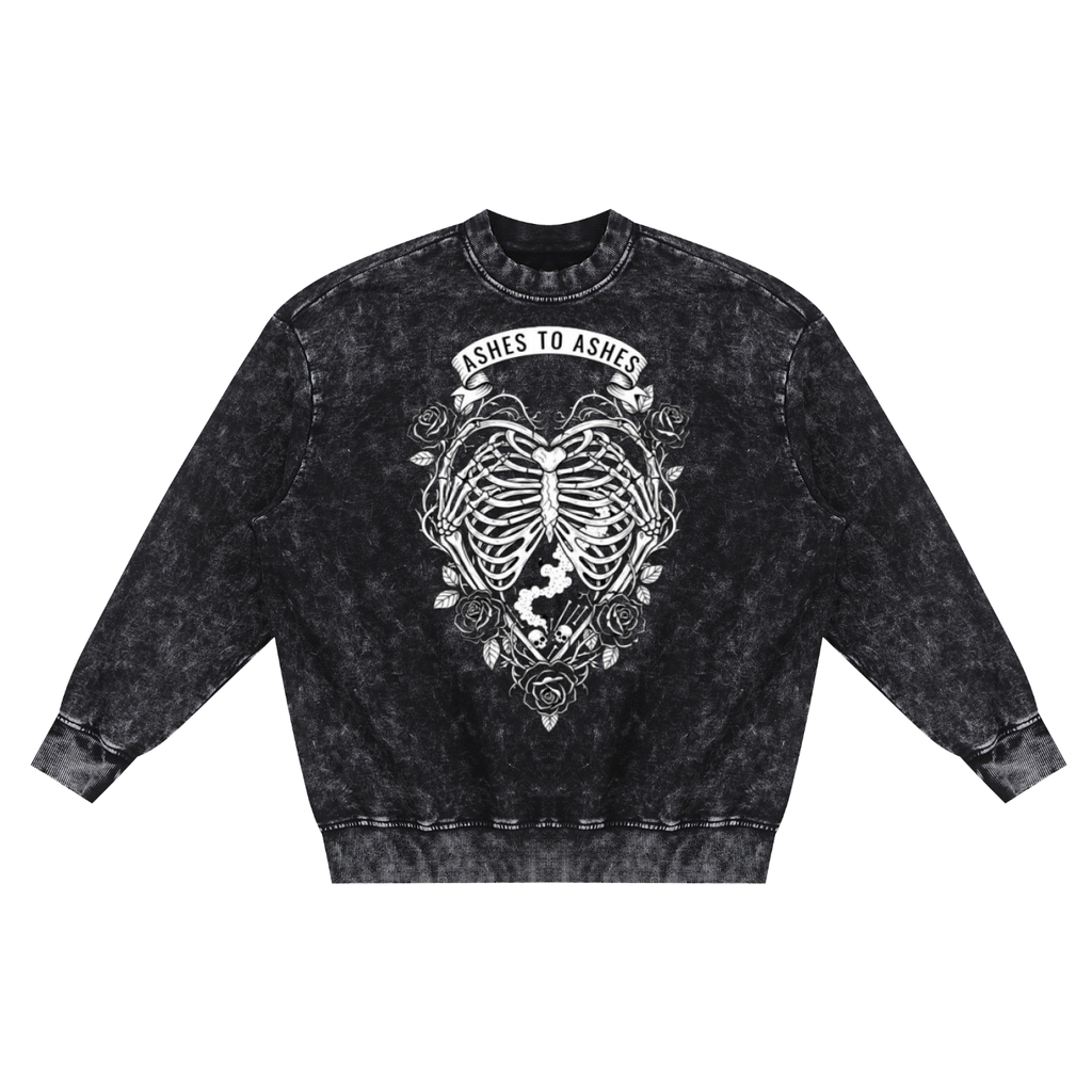 Snow Washed Hand-Frayed Sweatshirt