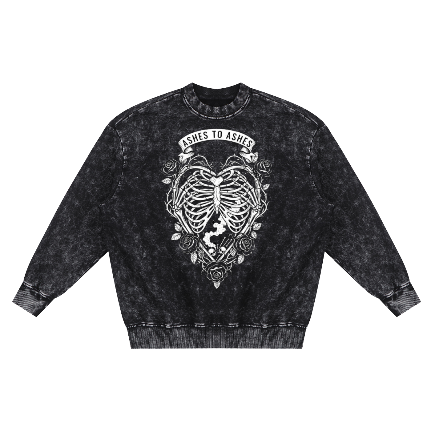 Snow Washed Hand-Frayed Sweatshirt